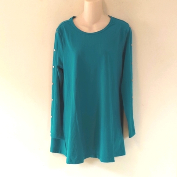 Chicos Button-Sleeve Tunic L - Picture 8 of 15